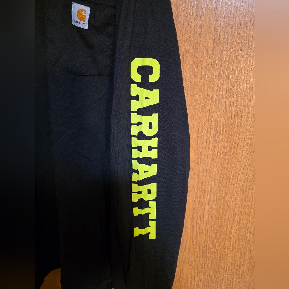 Carhartt Mens Black Loose Fit Long Sleeve Shirt 4XL - Picture 3 of 4